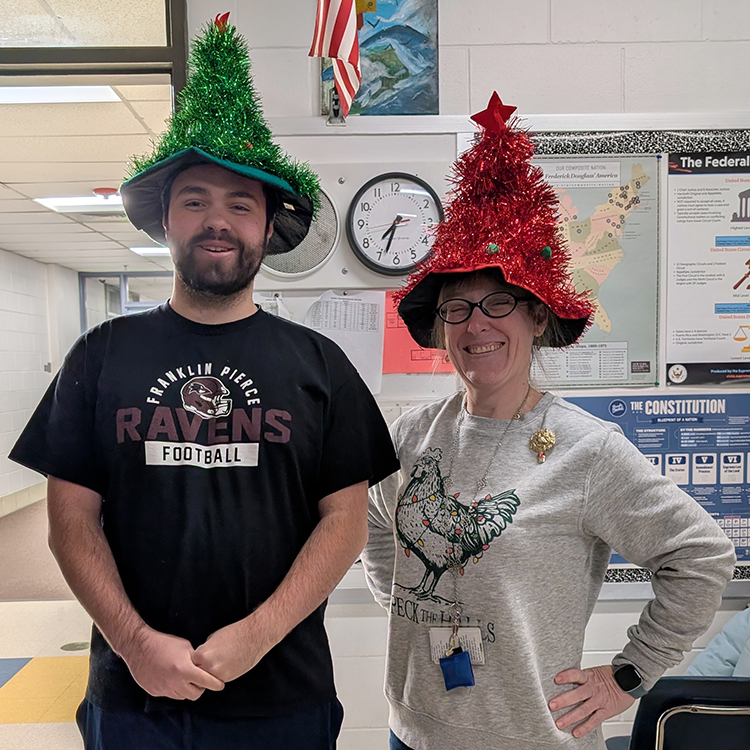 Student and staff in Spirit Week outfits